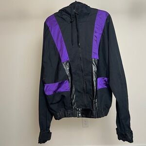Mens' Vintage 80s 90s Black & Purple Jacket Size XL
